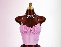 Blush Ruffle Summer Set ruffle top detail