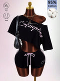 Asymmetric Off-Duty Short Set