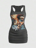 Angel Static Studded Mini Dress — SHEIN view 1
