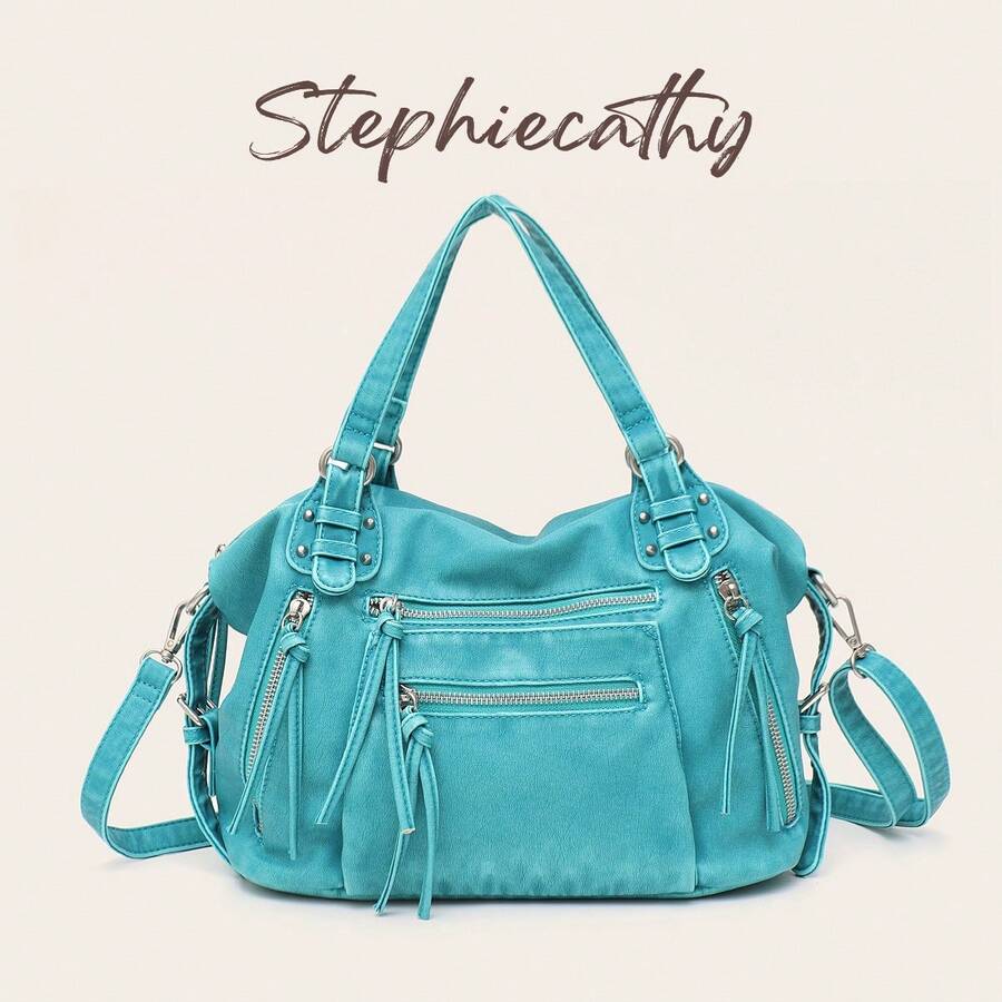 Aqua Washed Mini Shoulder Bag - view 1