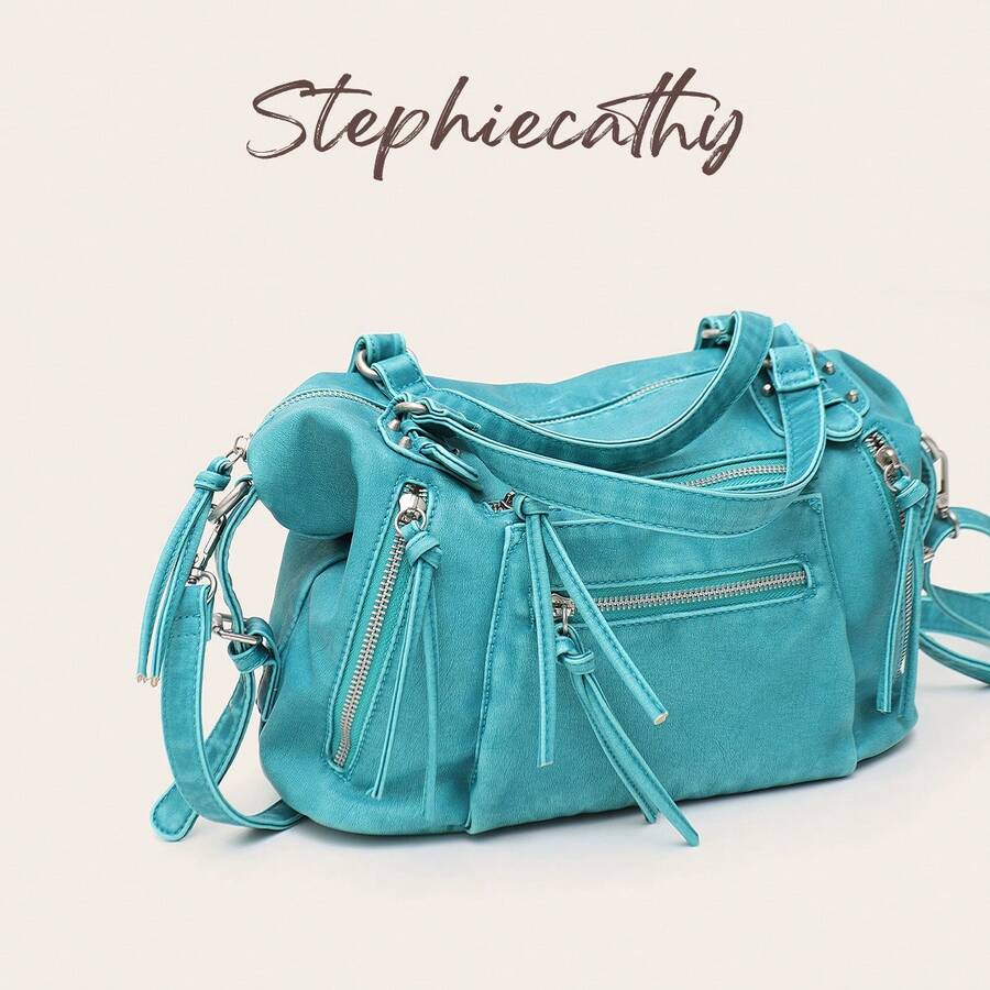 Aqua Washed Mini Shoulder Bag - view 6