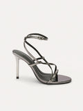 Criss-Cross Open-Toe Stiletto Sandals - view 1