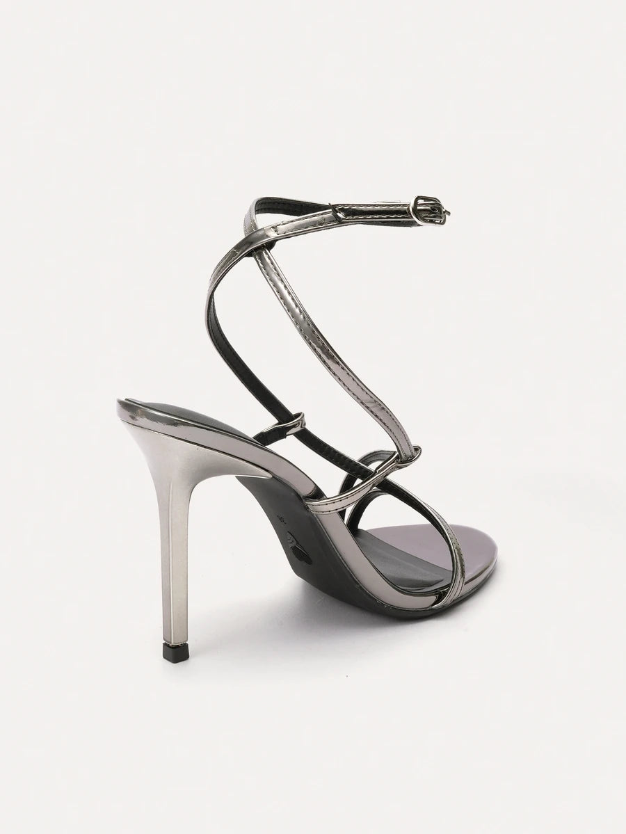 Criss-Cross Open-Toe Stiletto Sandals - view 3