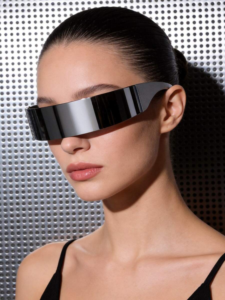 Cyberpunk Mechanical Wraparound Glasses - view 1
