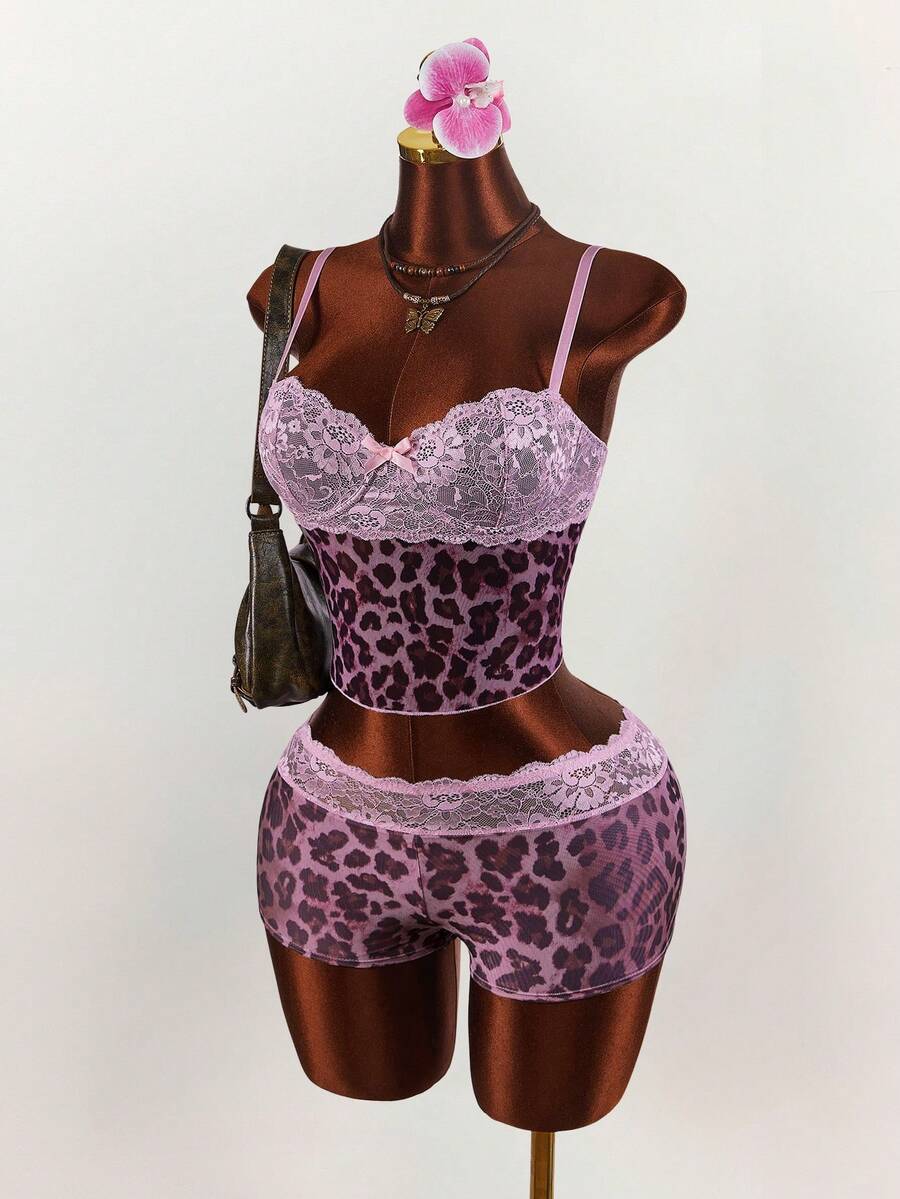 Floral Whisper Lace Two-Piece Set — SHEIN view 1