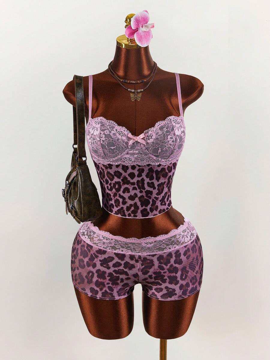 Floral Whisper Lace Two-Piece Set — SHEIN view 4