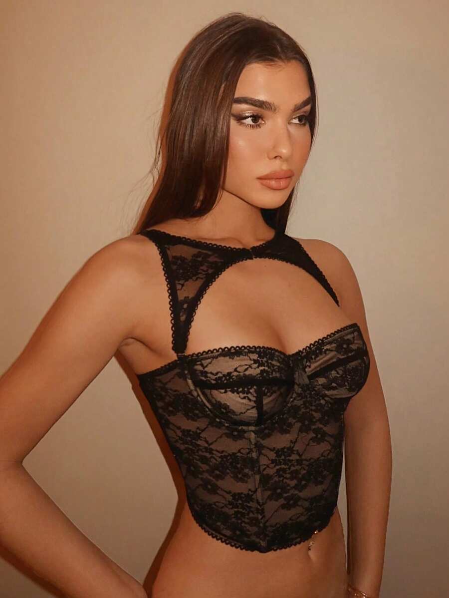 Black Detachable Corset Top - view 3