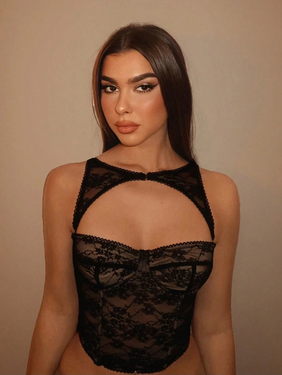 Black Detachable Corset Top - view 5