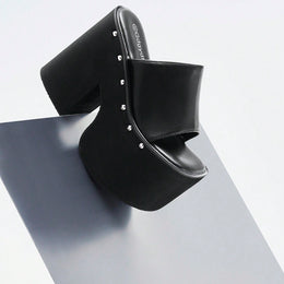 Midnight Platform Wedge Sandals platform and strap detail