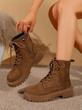 Moto Cloud Chunky Ankle Boots — SHEIN view 1