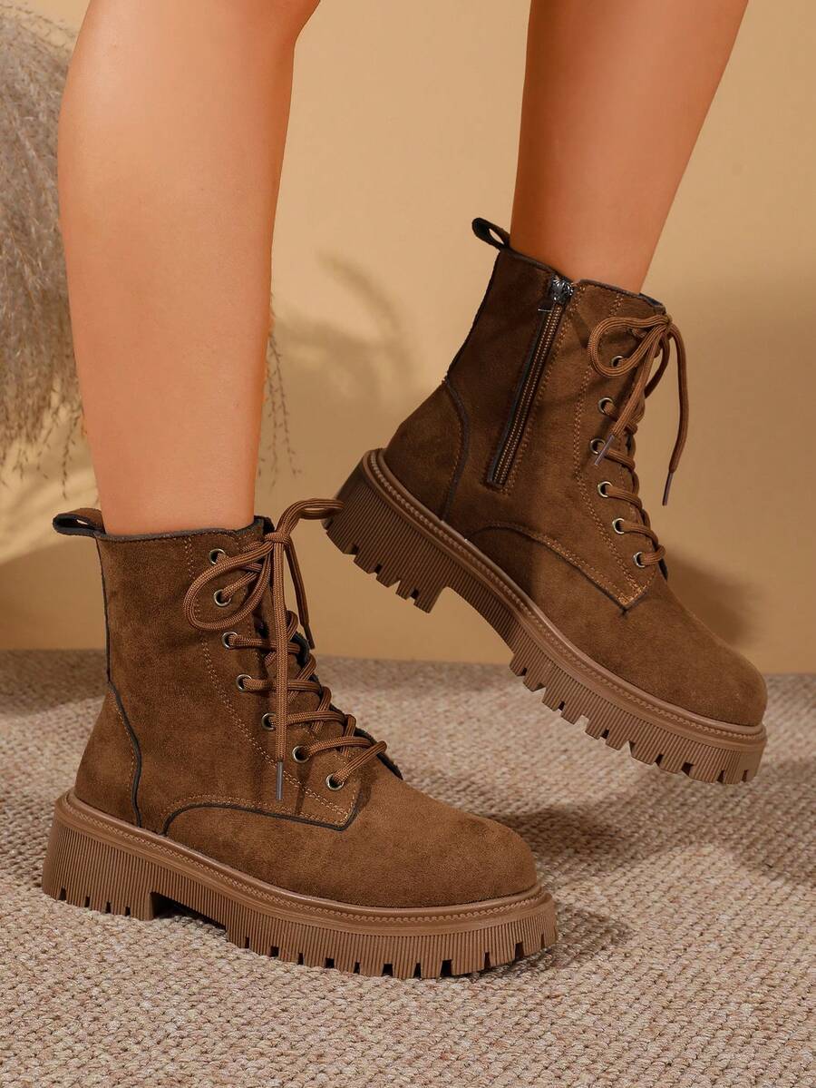 Moto Cloud Chunky Ankle Boots — SHEIN view 5