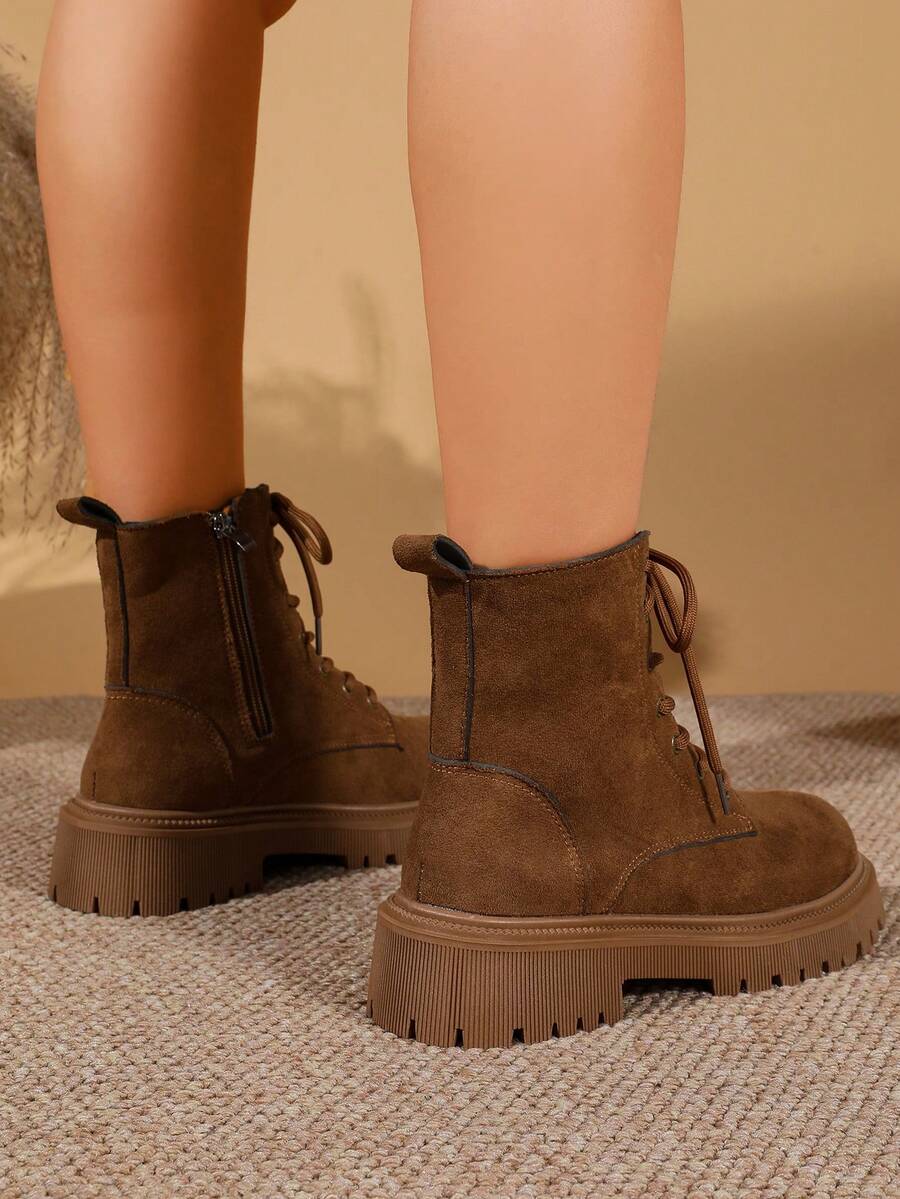 Moto Cloud Chunky Ankle Boots — SHEIN view 6