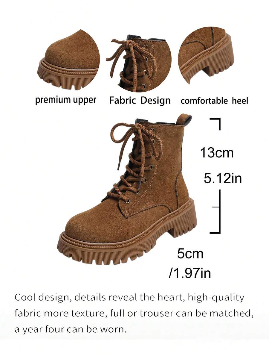 Moto Cloud Chunky Ankle Boots — SHEIN view 8