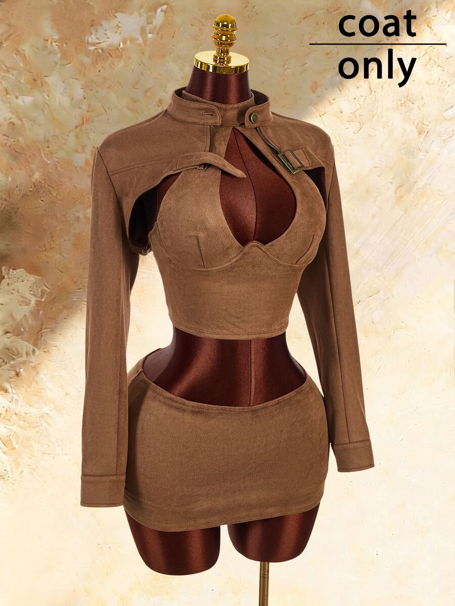 Nightline Buckle Mini Jacket — SHEIN view 1