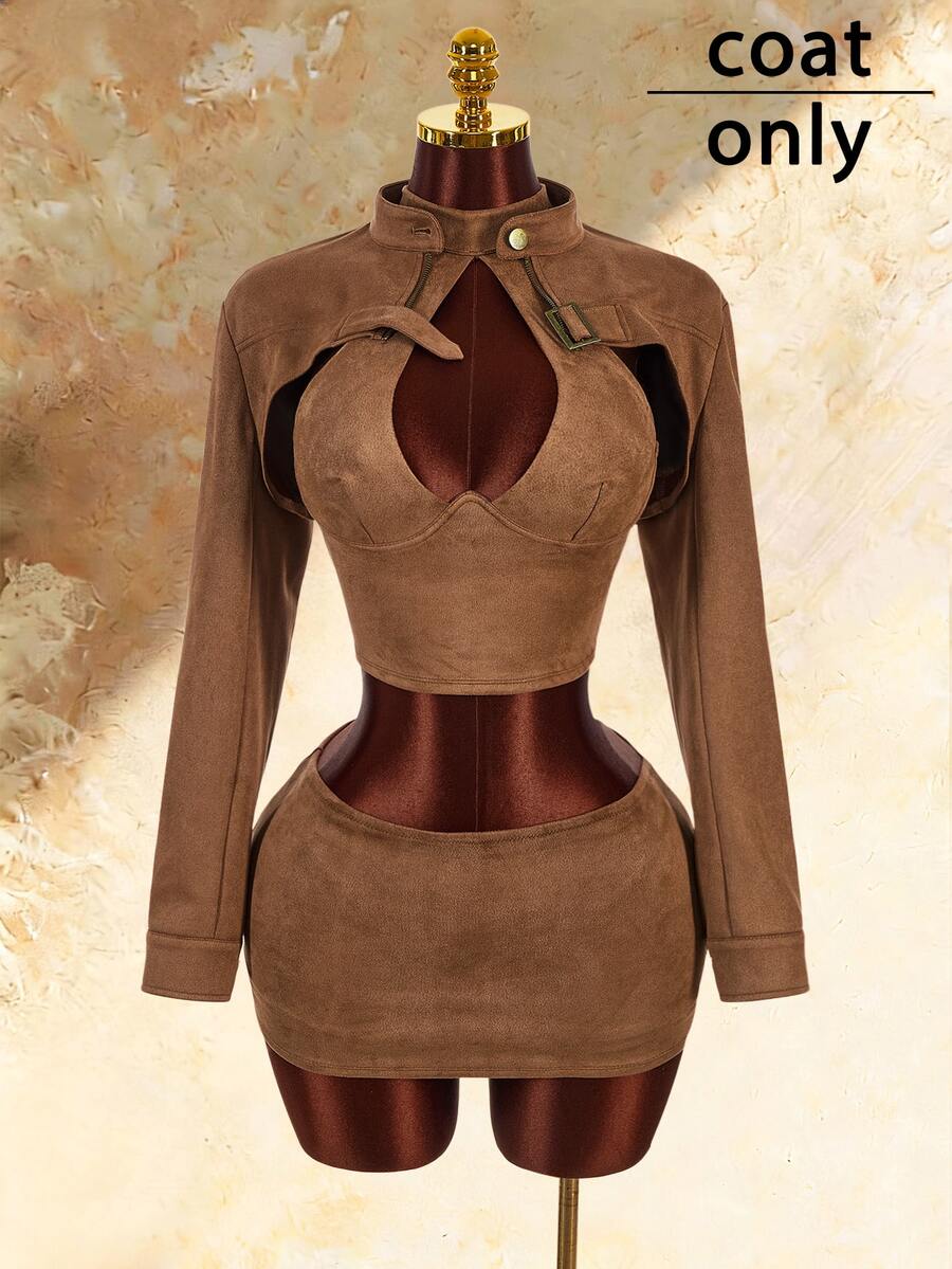 Nightline Buckle Mini Jacket — SHEIN view 6