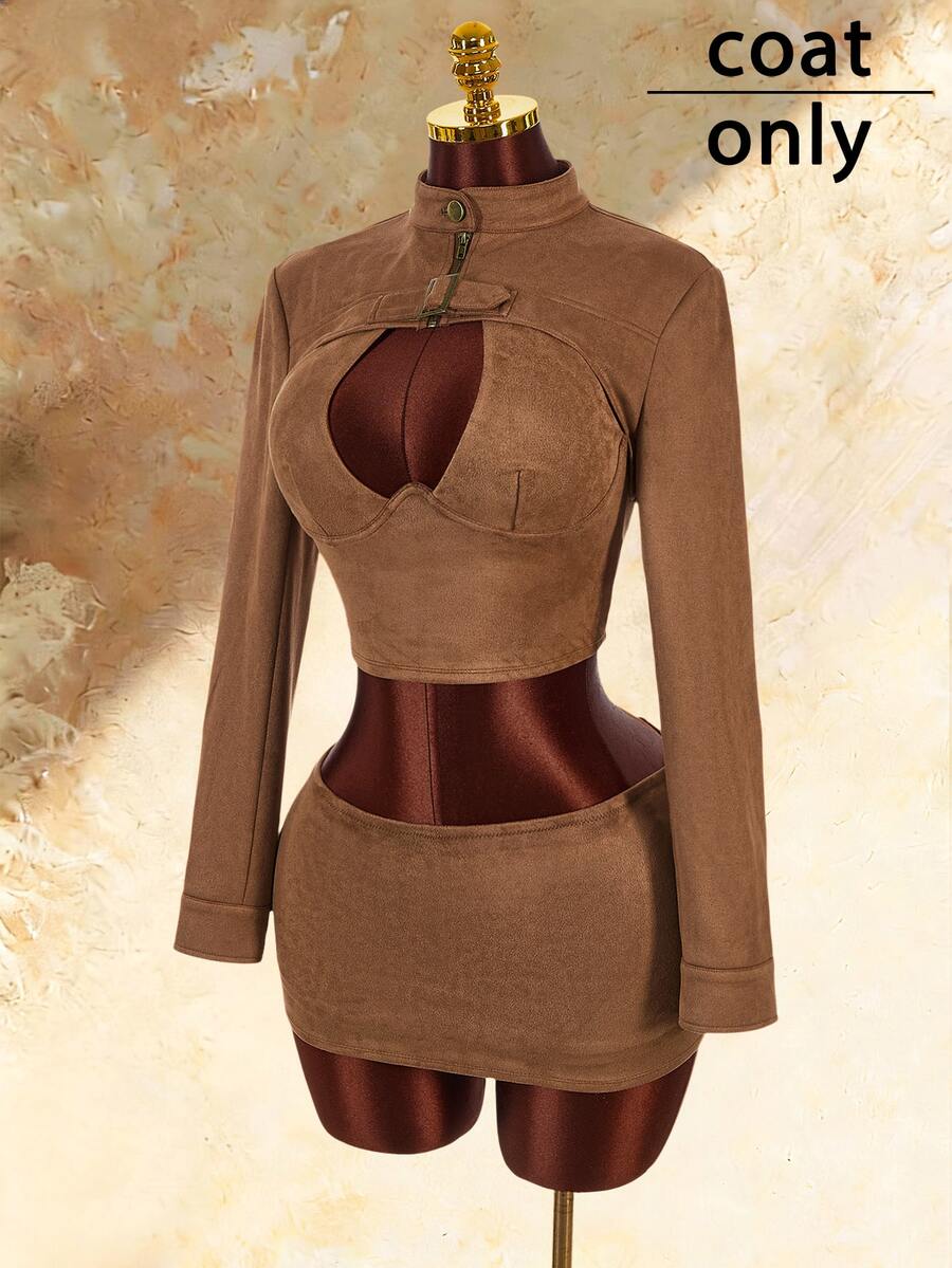 Nightline Buckle Mini Jacket — SHEIN view 7
