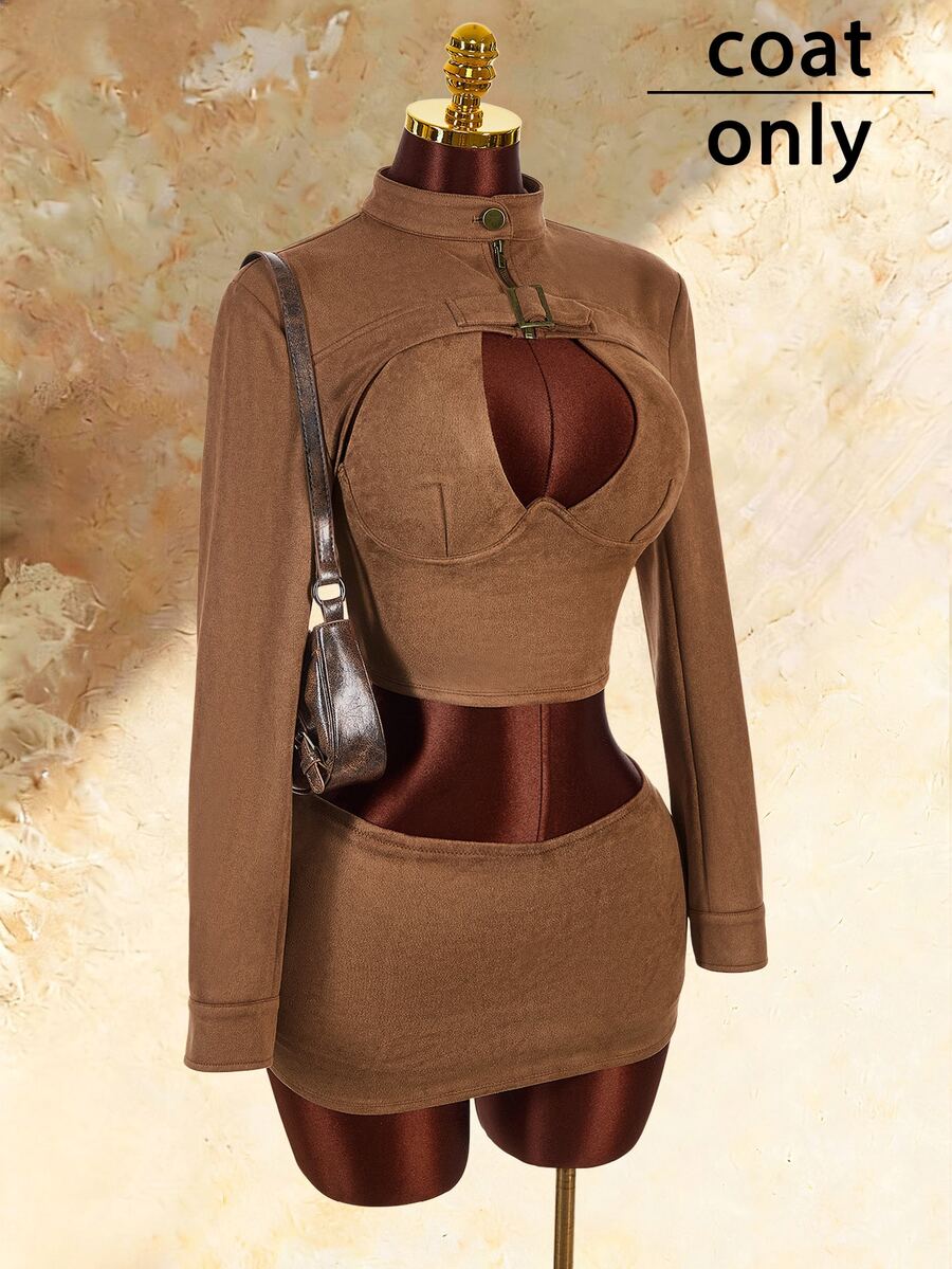 Nightline Buckle Mini Jacket — SHEIN view 11