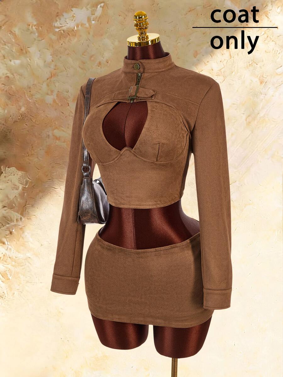 Nightline Buckle Mini Jacket — SHEIN view 12