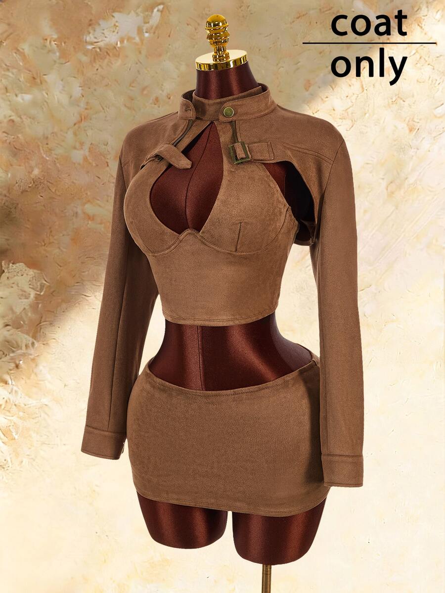 Nightline Buckle Mini Jacket — SHEIN view 13
