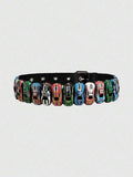 Racing Patchwork Needle-Buckle Belt - view 1