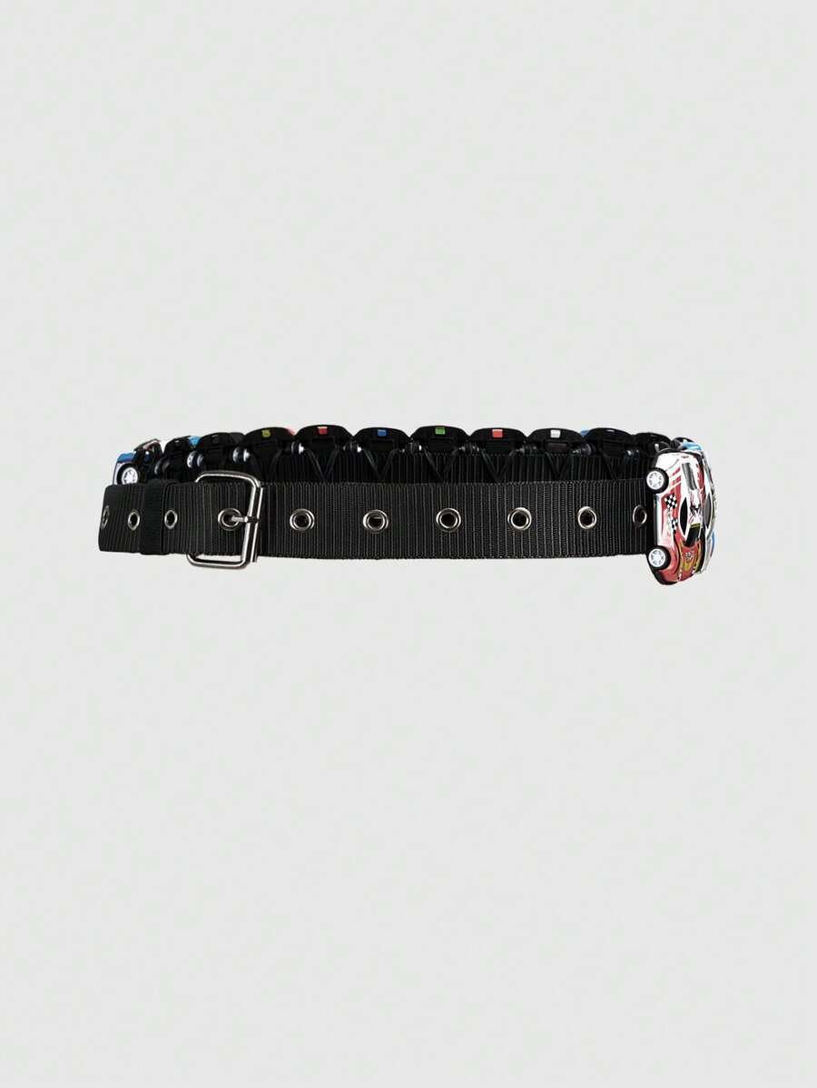 Racing Patchwork Needle-Buckle Belt - view 4