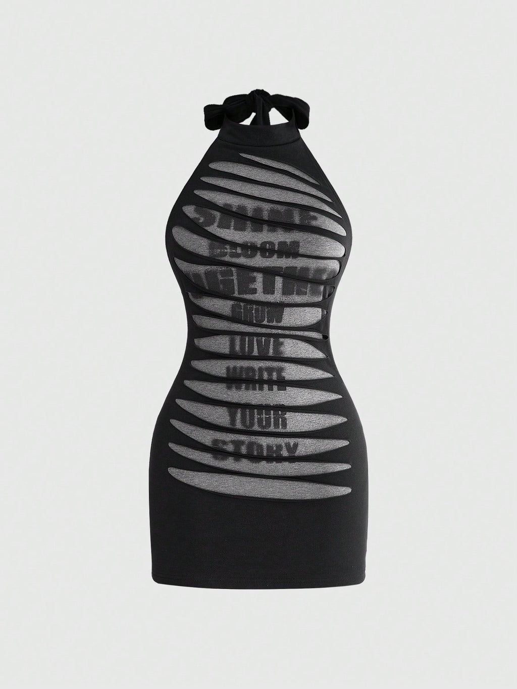 Riot Script Tie-Dye Halter Mini Dress