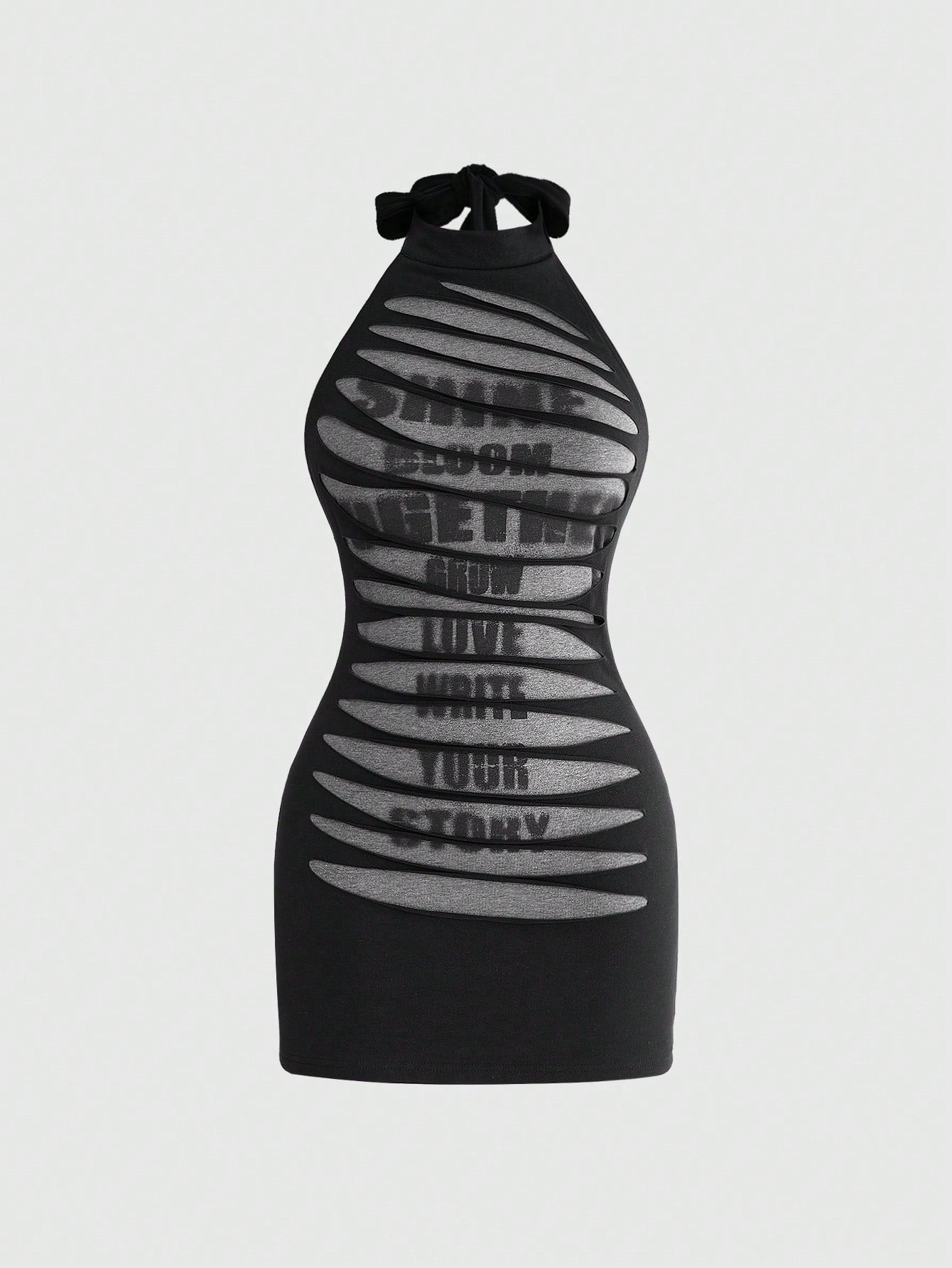 Riot Script Tie-Dye Halter Mini Dress