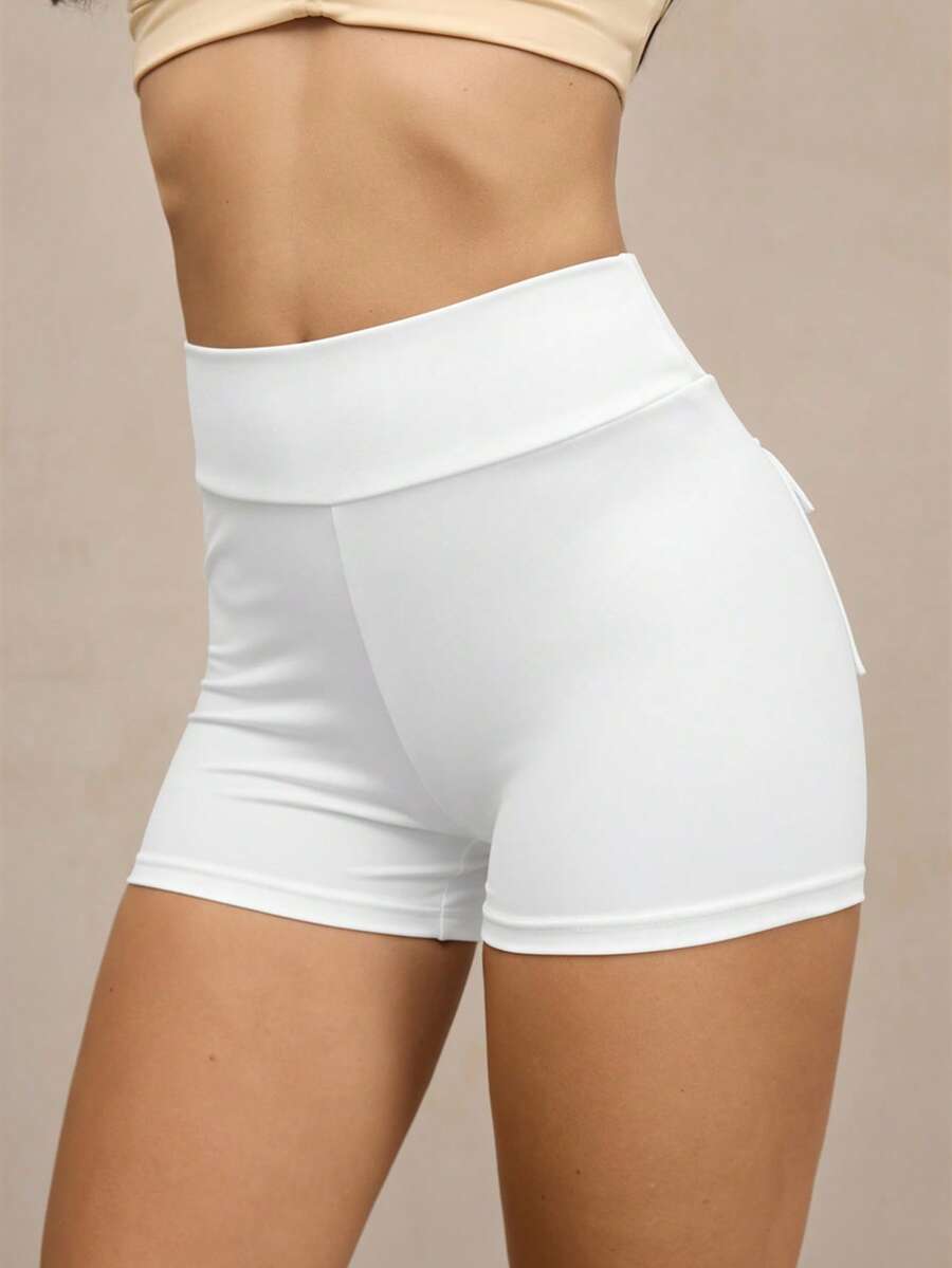 Second Skin Sculpt Shorts — Beige SHEIN view 3