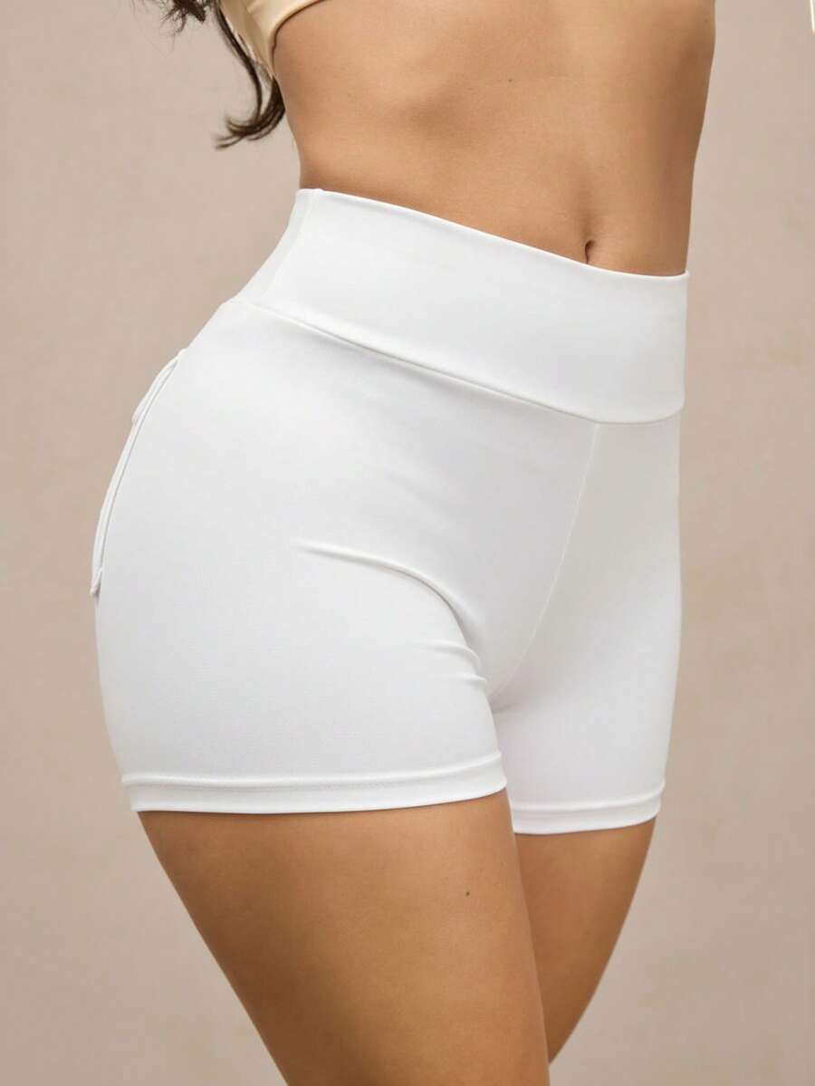 Second Skin Sculpt Shorts — Beige SHEIN view 5