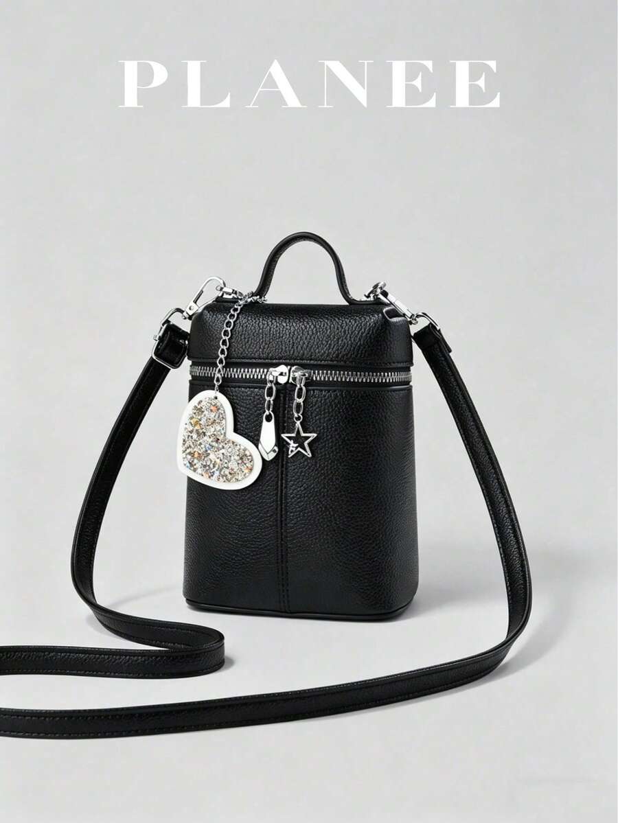 Star & Heart Mini Crossbody Bag front view