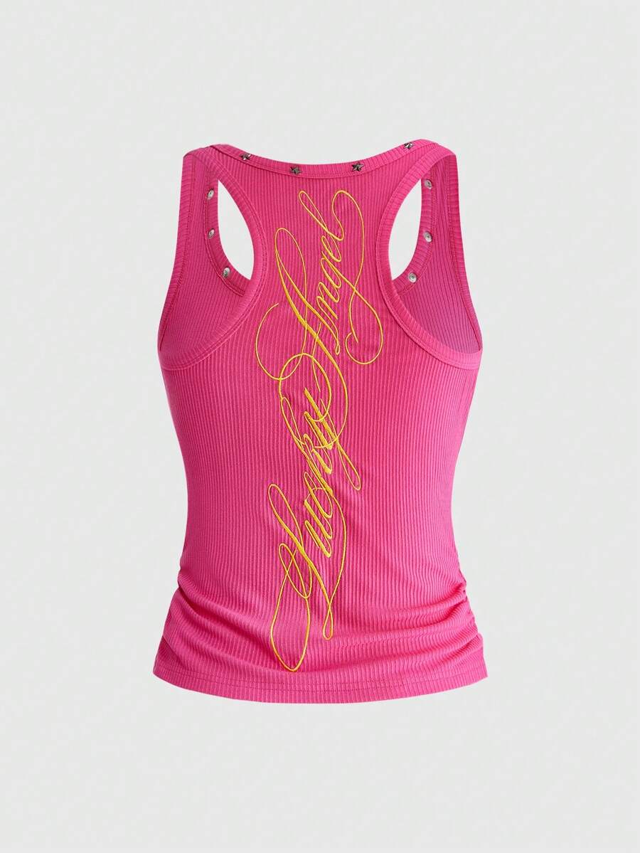 Star-Studded Logo U-Neck Tank front view
