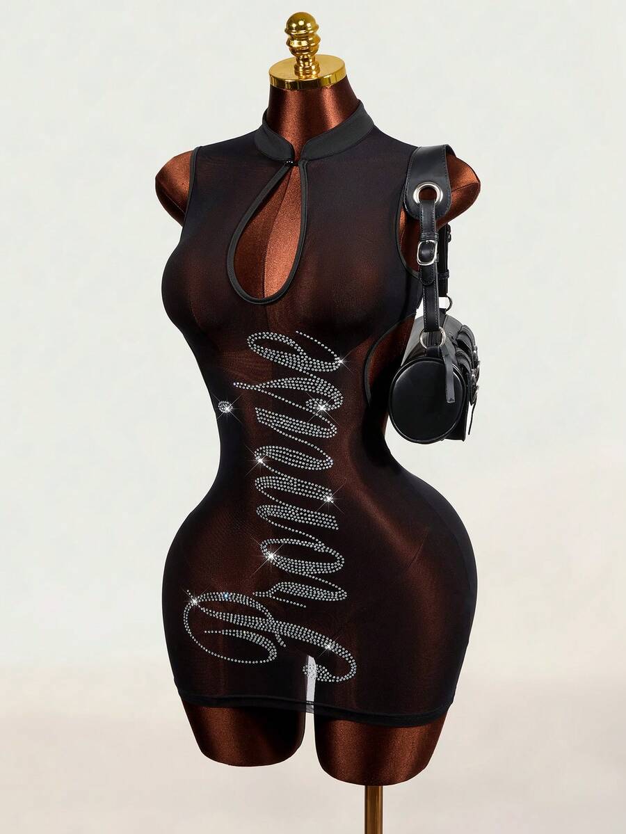 Stardust Mesh Mini Dress — SHEIN view 6