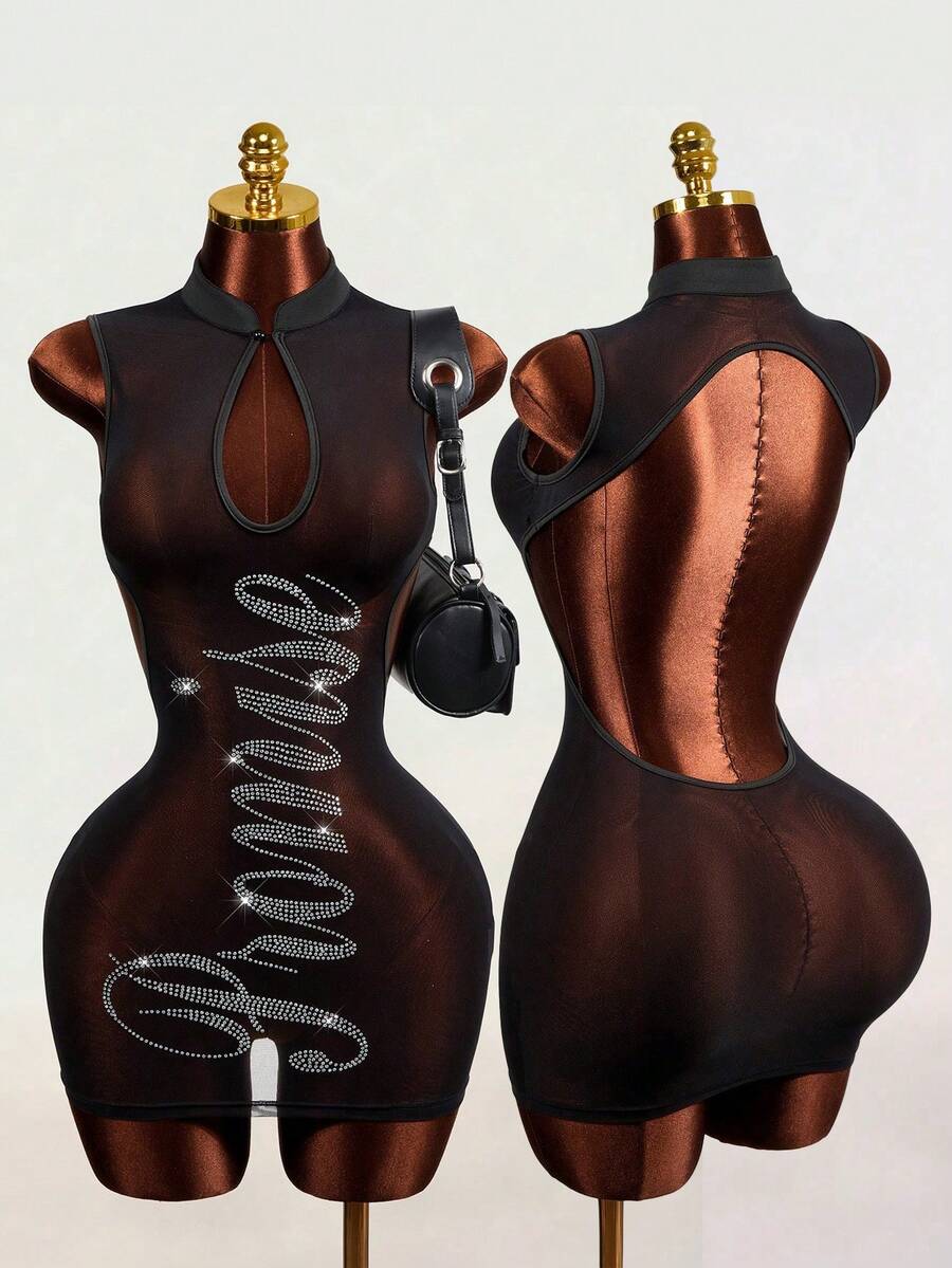 Stardust Mesh Mini Dress — SHEIN view 1