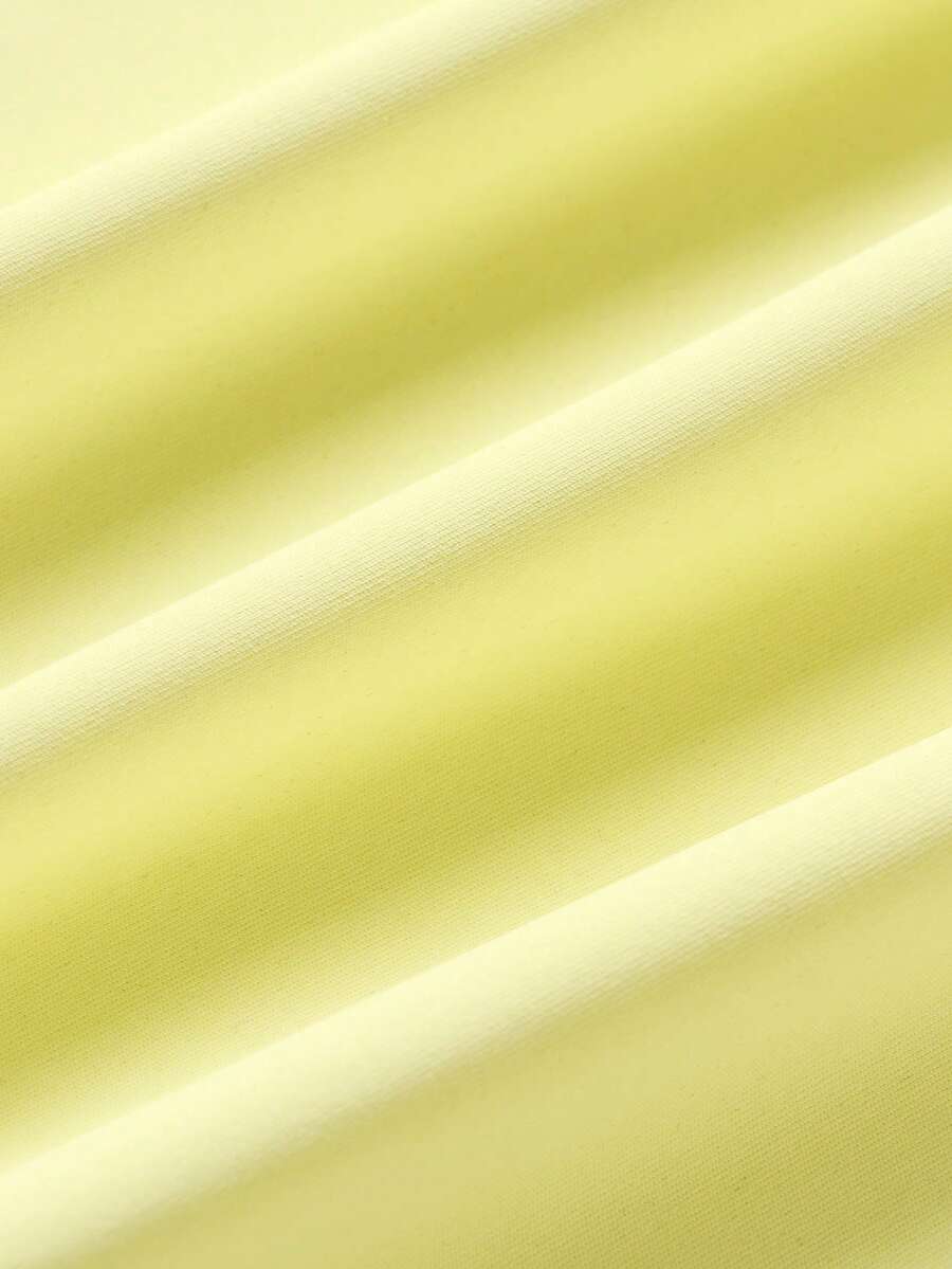 Sunbeam Yellow Biker-Short Set - detail view