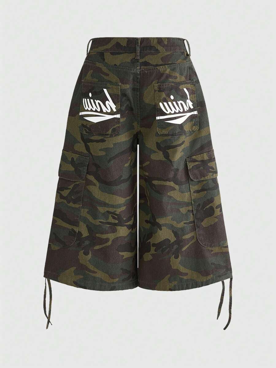 Utility Muse Denim Bermuda Shorts — SHEIN view 1
