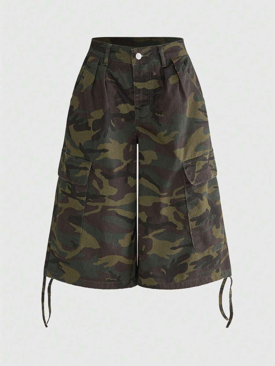 Utility Muse Denim Bermuda Shorts — SHEIN view 2