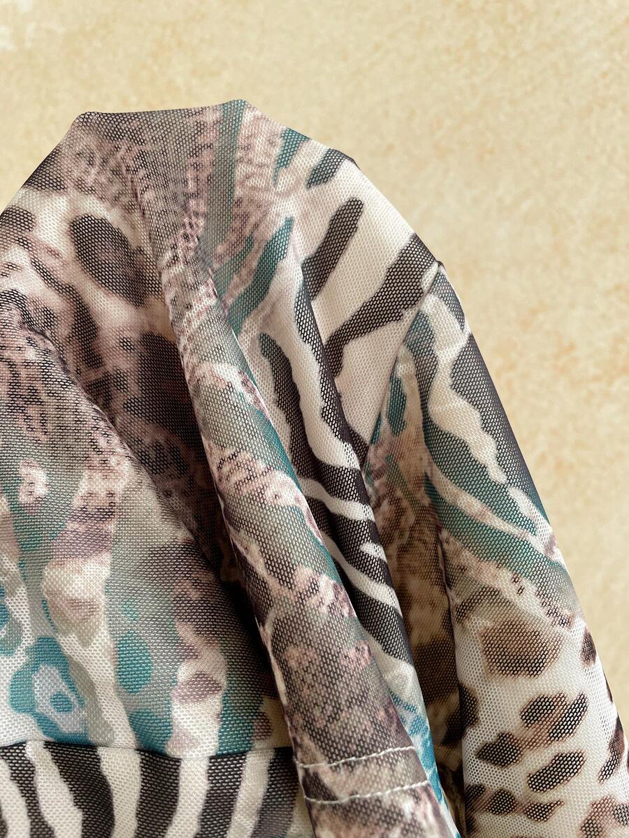 Wild Current Halter Unitard — SHEIN view 9