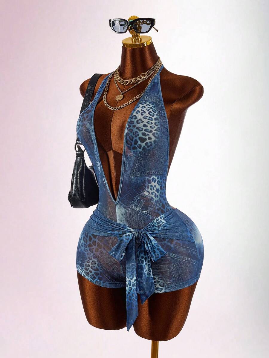 Wild Muse Leopard Jumpsuit — SHEIN view 9