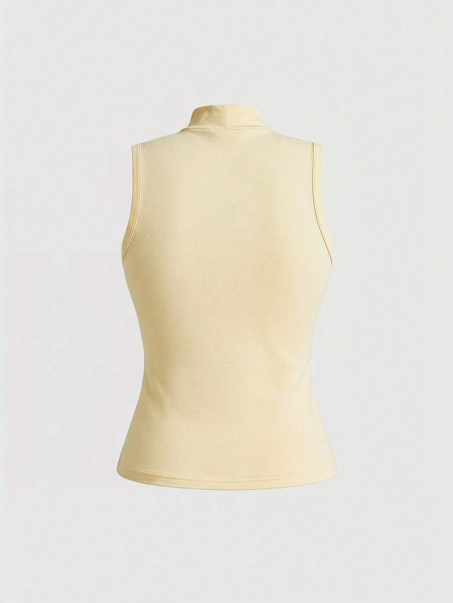 Yellow Lip Turtleneck Tank back view